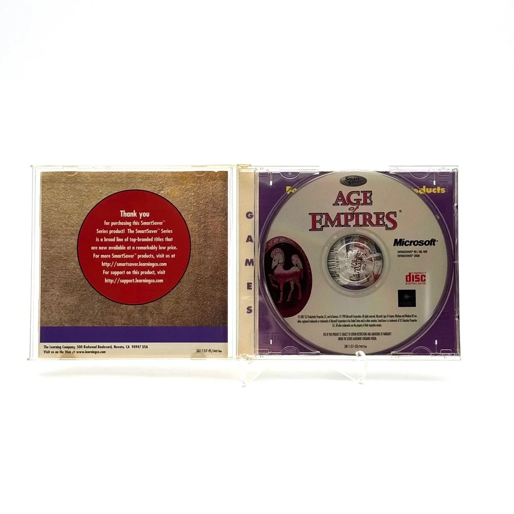 Age of Empires PC CD-ROM Game 2001 Microsoft SmartSaver Series Jewel Case